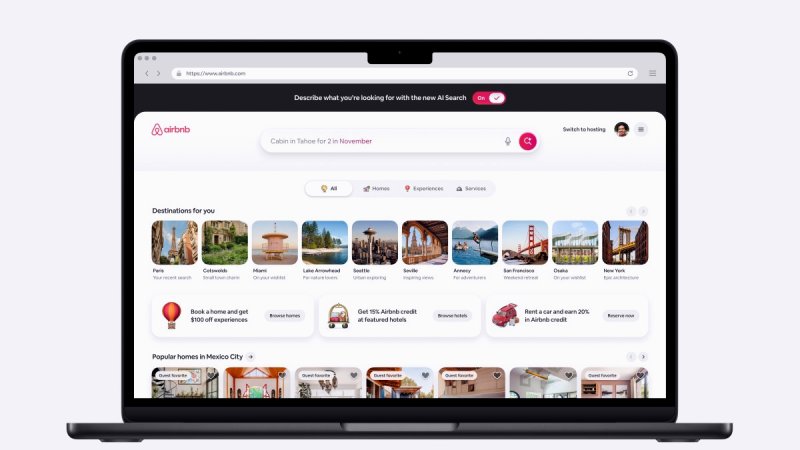Airbnb adds AI search, more social features